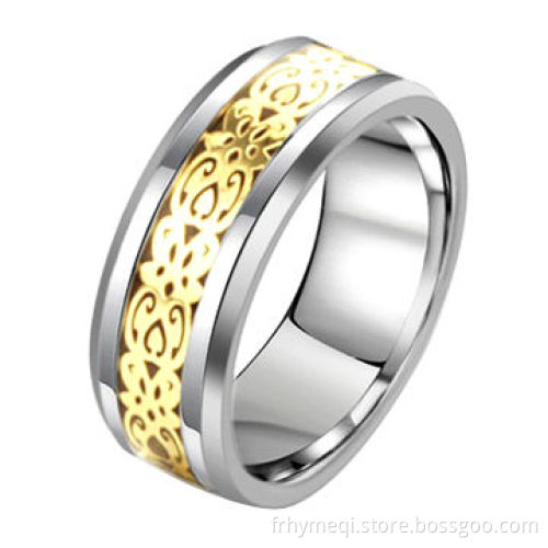 Gold-plated hollow out tungsten rings